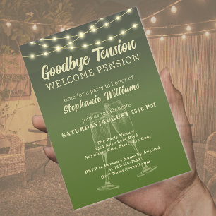 Pensionering Afscheid Spanning Zomer Achtertuin Fe Kaart