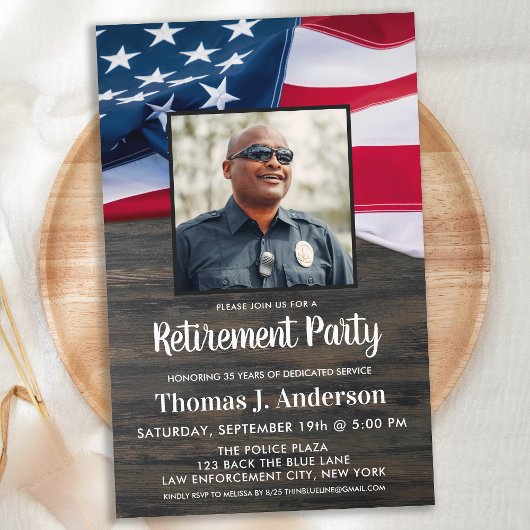 Pensionering begrotingspolitie Foto Amerikaanse vl