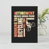 Pensionering betekent fietsen kaart (Staand voorkant)