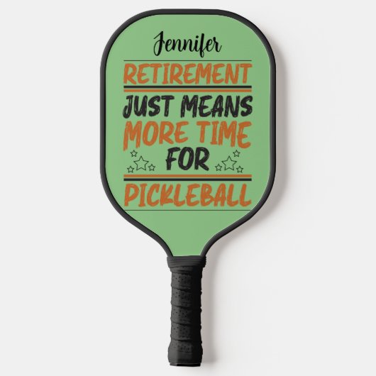 Pensionering betekent meer tijd voor pickleball be paddle (Achterkant)