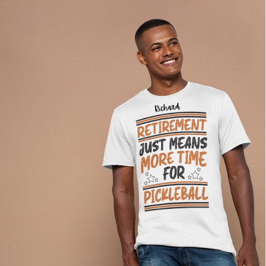 Pensionering betekent meer tijd voor pickleball be t-shirt
