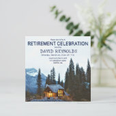 Pensionering - bijtende kraan - partijuitnodiging kaart (Staand voorkant)