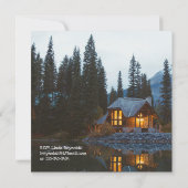 Pensionering - bijtende kraan - partijuitnodiging kaart (Achterkant)