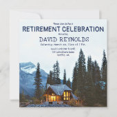 Pensionering - bijtende kraan - partijuitnodiging kaart (Voorkant)