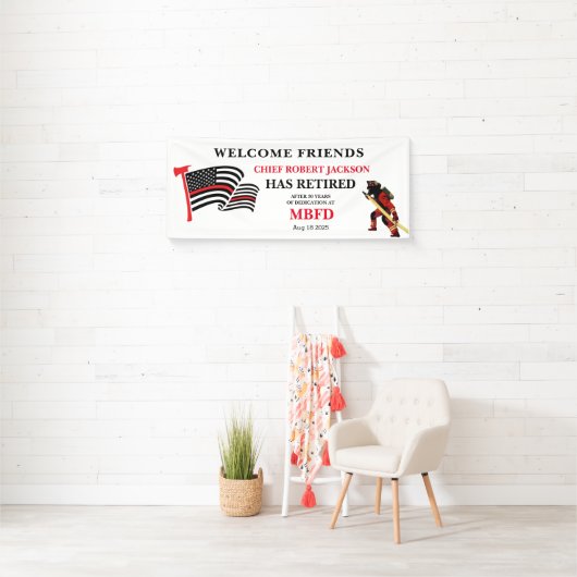 Pensionering brandweerlieden spandoek (Insitu)