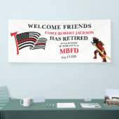 Pensionering brandweerlieden spandoek (Beurs)