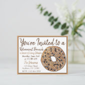 Pensionering Breakfast Brunch Alles Bagel Uitnodiging Briefkaart (Staand voorkant)