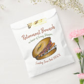 Pensionering Breakfast Brunch Bagel Lox Capers Oni Bedankzakje (Gezegeld)