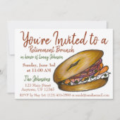 Pensionering Breakfast Brunch Bagel Lox Capers Oni Kaart (Voorkant)