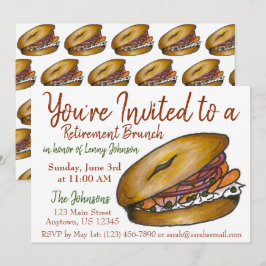 Pensionering Breakfast Brunch Bagel Lox Capers Oni Kaart