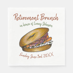 Pensionering Breakfast Brunch Bagel Lox Capers Oni Servet