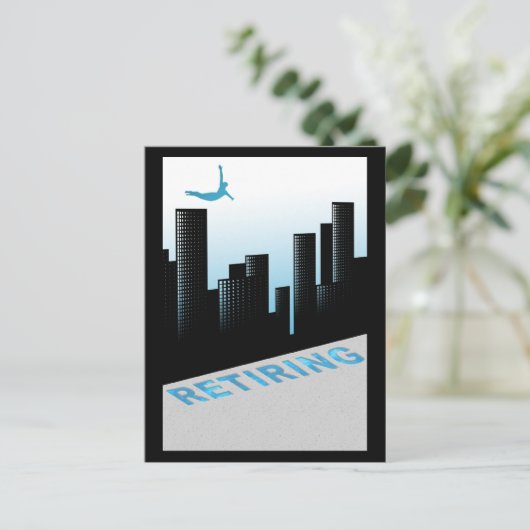 pensionering briefkaart (Staand voorkant)