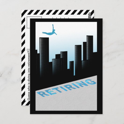 pensionering briefkaart (Voorkant / Achterkant)