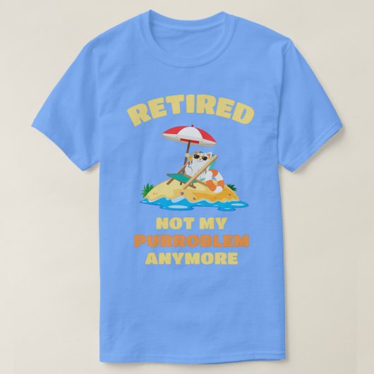 Pensionering Cat Funny Retirement T-shirt (Design voorkant)