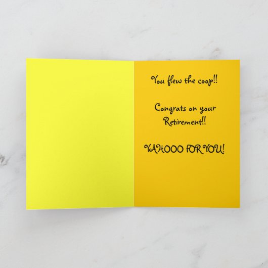 PENSIONERING CONGRATS KAART (Binnen)