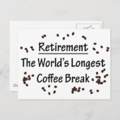 Pensionering: de langste koffiepauze ter wereld briefkaart (Voorkant / Achterkant)