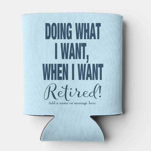 Pensionering doet wat ik wil van de marine blikjeskoeler (Achterkant)