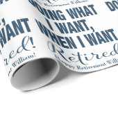 Pensionering doet wat ik wil van de marine cadeaupapier (Rol Hoek)