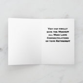 **PENSIONERING-EEN CONTINU WEEKEND!** KAART (Binnen)