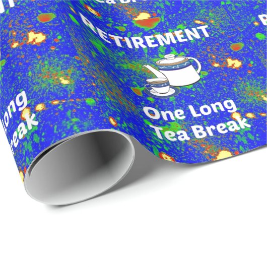 Pensionering - Eén lange thee pauze Cadeaupapier (Rol Hoek)