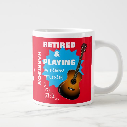 Pensionering Funny Musicians Gezegde Guitar Graphi Grote Koffiekop (Rechts)