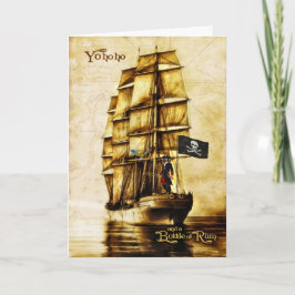 Pensionering Funny Pirate Thema met  gevoel Kaart