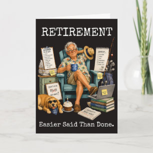 Pensionering Gemakkelijker Gezegd Dan Gedaan Grapp Kaart