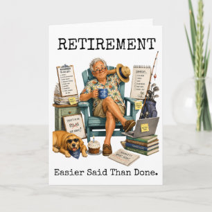 Pensionering Gemakkelijker Gezegd Dan Gedaan Grapp Kaart