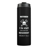 PENSIONERING Gift Mannen Funny DAD OPA MAN Thermosbeker (Voorkant)