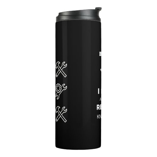 PENSIONERING Gift Mannen Funny DAD OPA MAN Thermosbeker (Gedraaid links)