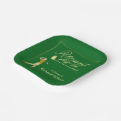 Pensionering Golf Party Classic Groene Gouden Spel Papieren Bordje (Gebogen)