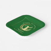 Pensionering Golf Party Classic Groene Gouden Spel Papieren Bordje (Gebogen)