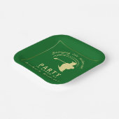 Pensionering Golf Party Classic Groene Gouden Spel Papieren Bordje (Gebogen)