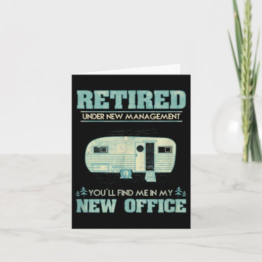 Pensionering Grappig Kamperen Rv Caravan Cadeau Ge Kaart (Voorkant)