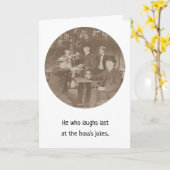 Pensionering grappige felicitatie toast baas grap kaart (Gele Bloem)