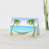 Pensionering, Hammock, Palm Trees Kaart (Voorkant)