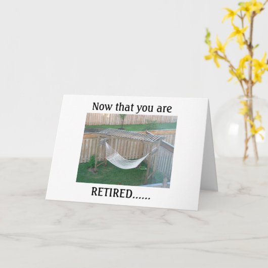 PENSIONERING HEEFT EEN HANGMAT-RELAX NODIG EN GENI KAART (Gele Bloem)