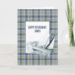 Pensionering Heling Zeilboot op Plaid Kaart