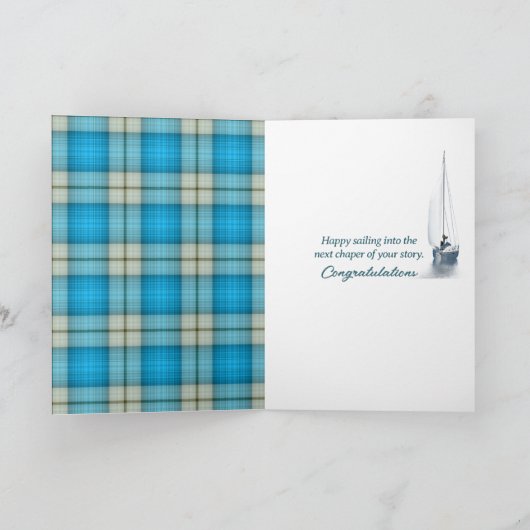 Pensionering Heling Zeilboot op Plaid Kaart (Binnen)