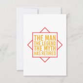 Pensionering Het Man De Mam De Legende is met pens Bedankkaart (Voorkant)