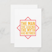 Pensionering Het Man De Mam De Legende is met pens Bedankkaart (Voorkant / Achterkant)