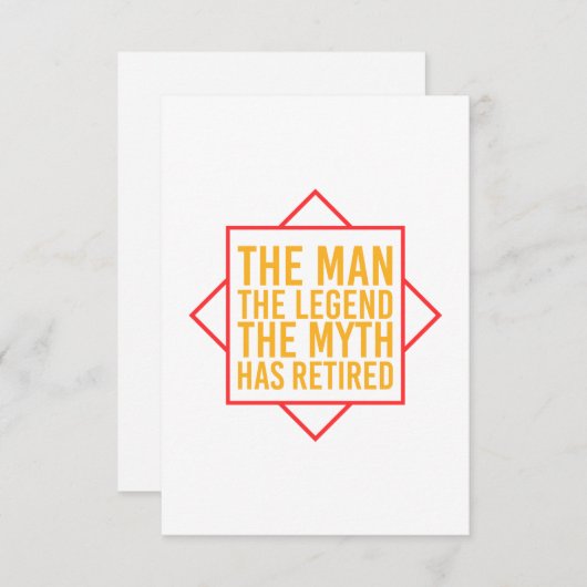 Pensionering Het Man De Mam De Legende is met pens Bedankkaart (Voorkant / Achterkant)