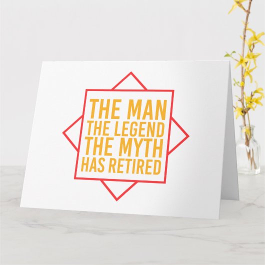 Pensionering Het Man De Mam De Legende is met pens Kaart (Gele Bloem)