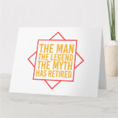 Pensionering Het Man De Mam De Legende is met pens Kaart (Voorkant)