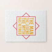 Pensionering Het Man De Mam De Legende is met pens Legpuzzel (Horizontaal)