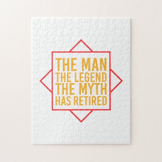 Pensionering Het Man De Mam De Legende is met pens Legpuzzel (Verticaal)