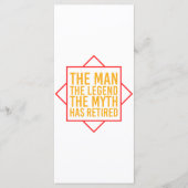 Pensionering Het Man De Mam De Legende is met pens Programmakaart (Voorkant)