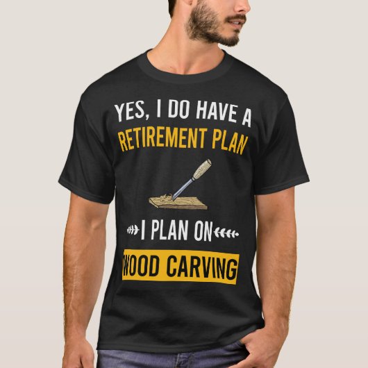 Pensionering houtsnijwerk t-shirt (Voorkant)