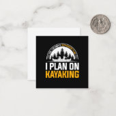 Pensionering I is van plan voor kayaking Notitiekaartje (Voorkant / Achterkant in situ)