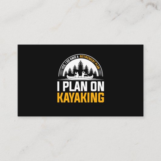 Pensionering I is van plan voor kayaking Visitekaartje (Voorkant)
